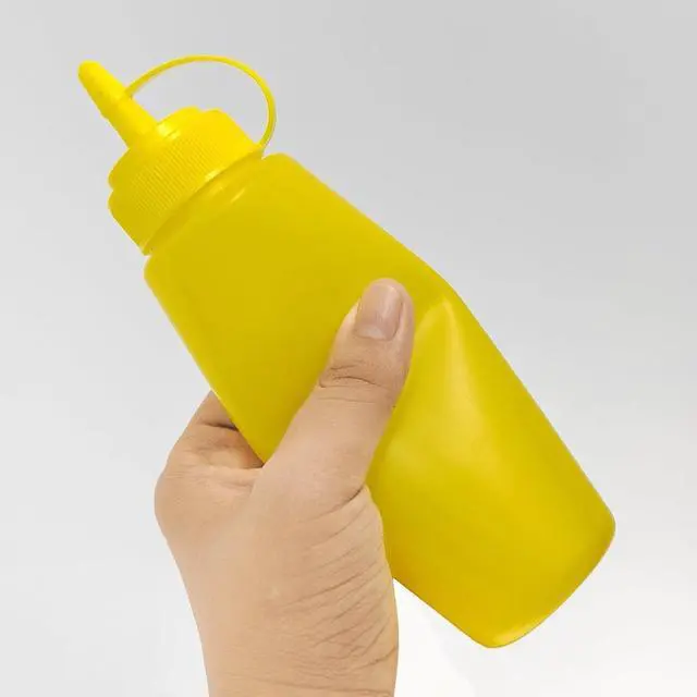 Alt view image 3 of 6 - 3 Pcs Plastic Squeeze Sauce Bottles with Nozzle Caps | 250 Ml/8.5 Oz Reusable Squeeze Condiment Bottles Dispensers Suitable for Mustard Olive Oil Jam Ketchup Salad Dressing