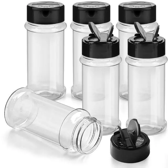 Main image of 3 Oz Small Spice Jars Plastic Seasoning Containers, 6 Pcs | Small Travel Spice Bottles with Shaker Lids, Refillable Empty Spice Containers for Camping, Herbs, Powders, Glitters