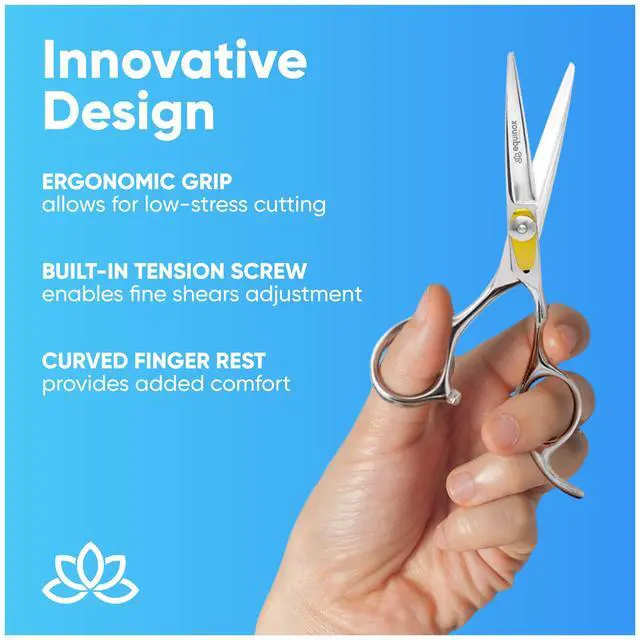 Alt view image 5 of 7 - Professional Razor Edge Series Barber Hair Cutting Scissors - Japanese Stainless Steel Salon Scissors - 6.5 Overall Length - Fine Adjustment Tension Screw - Premium Shears for Hair Cutting