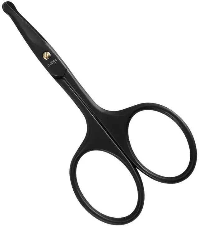 Main image of Nose Hair Scissors 3.75" Safety Curved Rounded Tip | Stainless Steel Construction, Facial Hair Ear Hair Eyebrow Trimming, Precision Grooming Tool