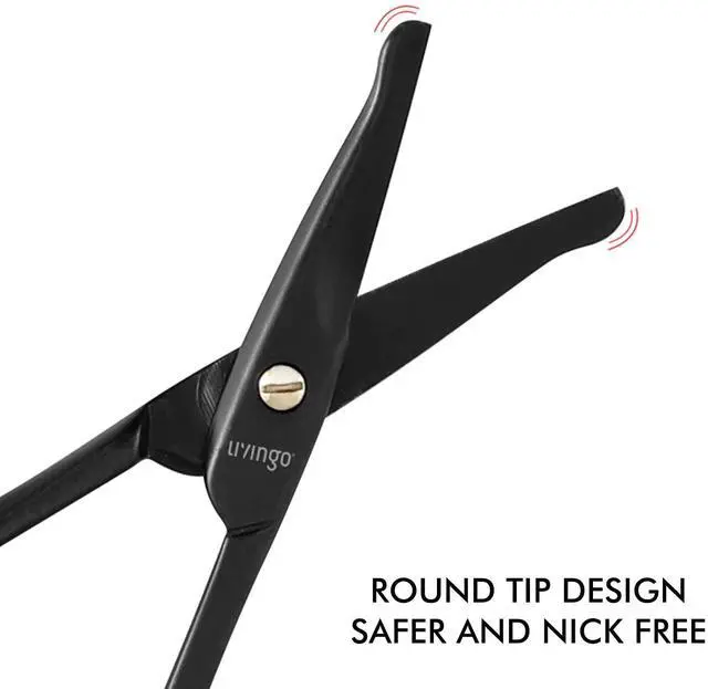 Alt view image 3 of 7 - Nose Hair Scissors 3.75" Safety Curved Rounded Tip | Stainless Steel Construction, Facial Hair Ear Hair Eyebrow Trimming, Precision Grooming Tool