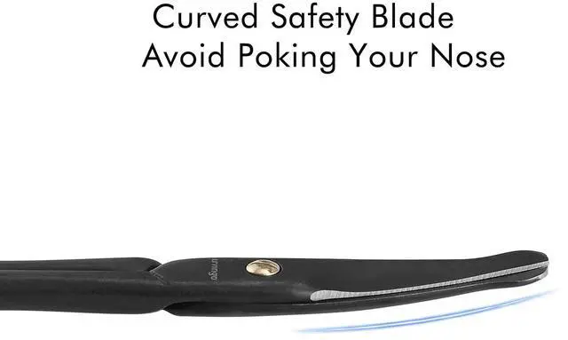 Alt view image 4 of 7 - Nose Hair Scissors 3.75" Safety Curved Rounded Tip | Stainless Steel Construction, Facial Hair Ear Hair Eyebrow Trimming, Precision Grooming Tool
