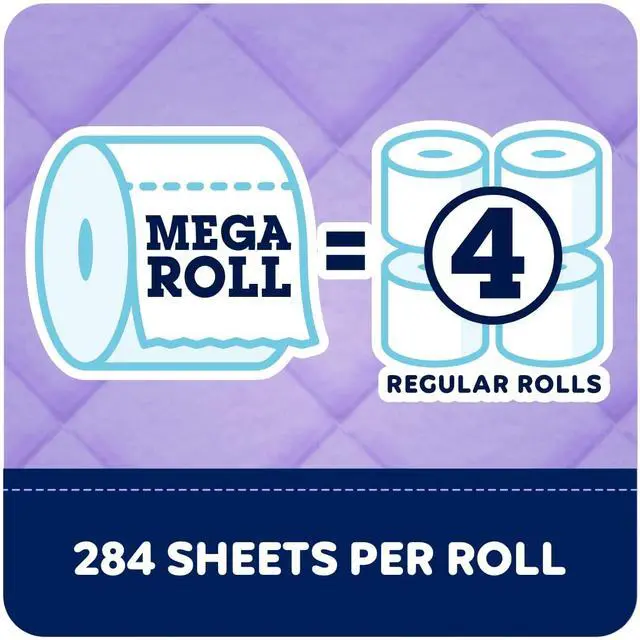 Alt view image 5 of 6 - Ultra Plush® Toilet Paper, 6 Mega Rolls = 24 Regular Rolls, 3-ply Bath Tissue