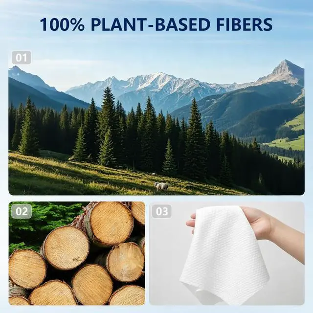 Alt view image 7 of 7 - 100 Count Disposable Face Towels, Large Size Facial Towels, Weave Texture | Ultra Soft Face Cloths Disposable, Thick Skincare Towels, Biodegradable Dry Wipes for Face Cleansing, Makeup Removal