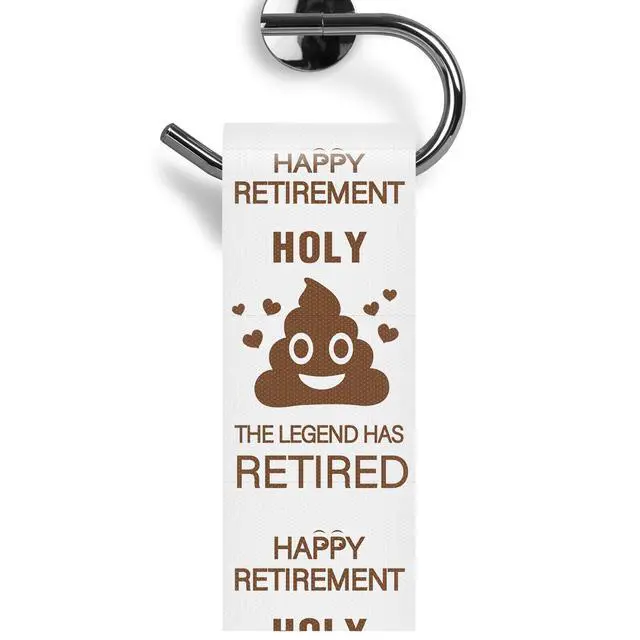 Alt view image 2 of 7 - Retirement Toilet Paper Gift for Men and Women Roll Prank Funny Retired Gifts Novelty Toilet Paper Present for Co-Worker Happy Retirement Party Decorations, The Legend Has Retired Party Supplies.