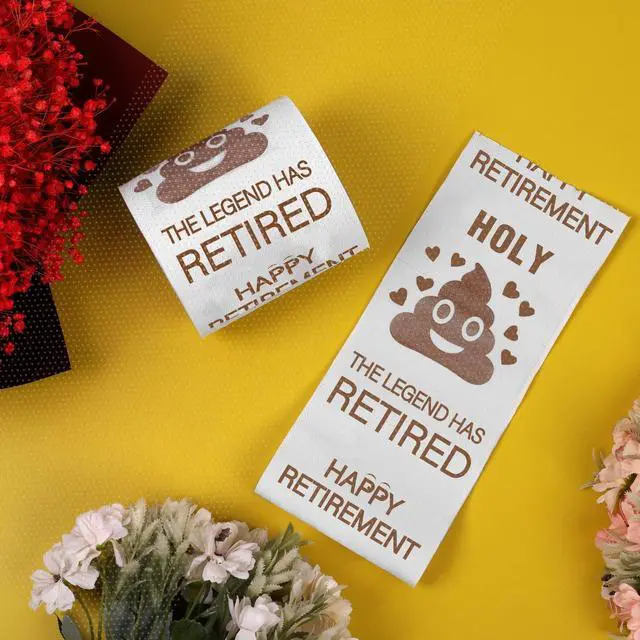 Alt view image 6 of 7 - Retirement Toilet Paper Gift for Men and Women Roll Prank Funny Retired Gifts Novelty Toilet Paper Present for Co-Worker Happy Retirement Party Decorations, The Legend Has Retired Party Supplies.