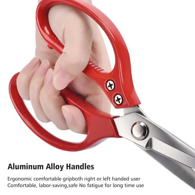 Alt view image 4 of 7 - 8.5" Scissors All Purpose Heavy Duty Scissors for Office School Home Ultra-Sharp Fabric Scissors Cutting Paper DIY Craft Stainless Steel Blades Comfort Grip Handles, Left & Right Handed