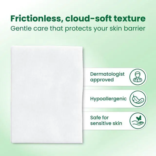 Alt view image 3 of 7 - Clean² Sensitive Skin Face Pads Ultra-Soft 100% Organic Cotton, Fragrance-Free & Lint-Free Makeup Remover & Toner, Dermatologist Approved, 60 Ct (Formerly Cloud Pads)