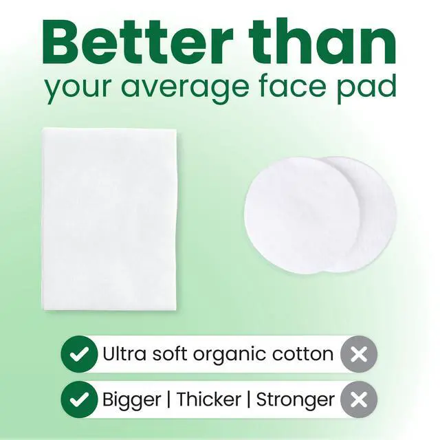 Alt view image 6 of 7 - Clean² Sensitive Skin Face Pads Ultra-Soft 100% Organic Cotton, Fragrance-Free & Lint-Free Makeup Remover & Toner, Dermatologist Approved, 60 Ct (Formerly Cloud Pads)