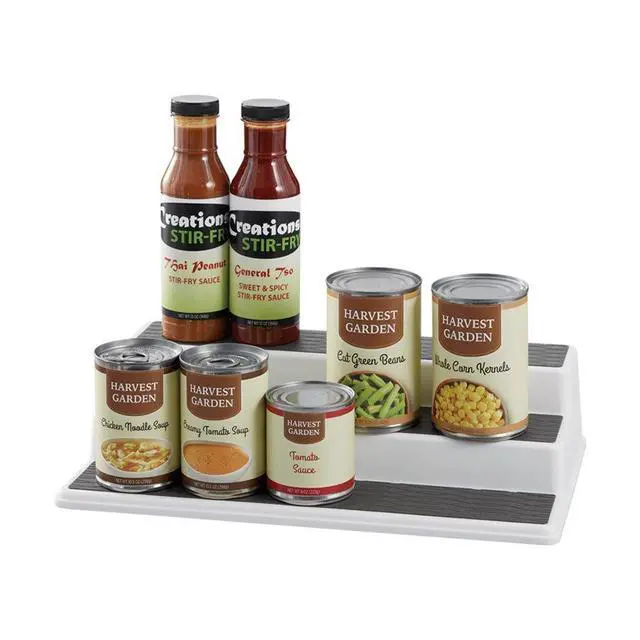 Alt view image 4 of 7 - 3-Tier Cabinet Spice Rack Organizer, 10 Inch Tiered Shelf Riser for Kitchen Cabinets, Pantry, and Countertop - Holds Spices, Seasonings, Oils, and Condiments