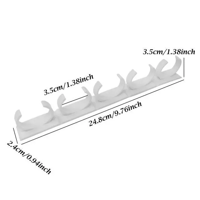 Alt view image 2 of 7 - 4PCS Plastic Extra Strength Adhesive Spice Racks Spice Gripper Clips Strips for 20 Spice Jar