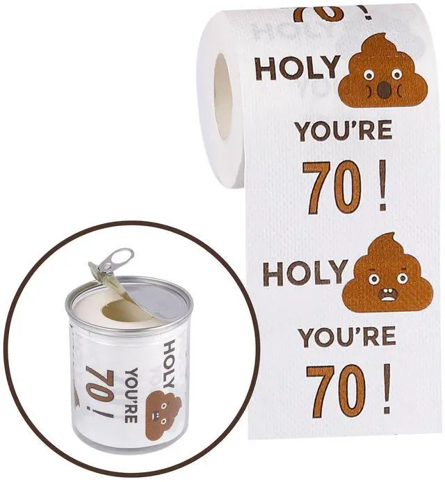 Main image of Happy 70th Birthday Toilet Paper Roll 3-Ply Funny Birthday Gifts for Men and Women Novelty for Birthday Party Decorations Seventy 70 Party Supplies (70th Years)