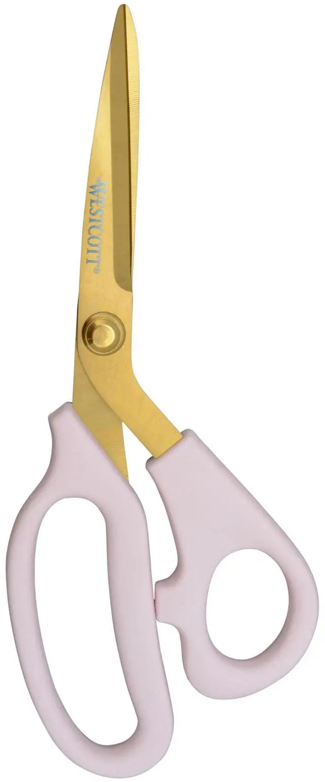 Main image of All-Purpose Kitchen Shears, Pink with Gold Blades - Durable Kitchen Shears with Precision-Ground Blades for Easy Cutting and Meal Prep - 8-Inch