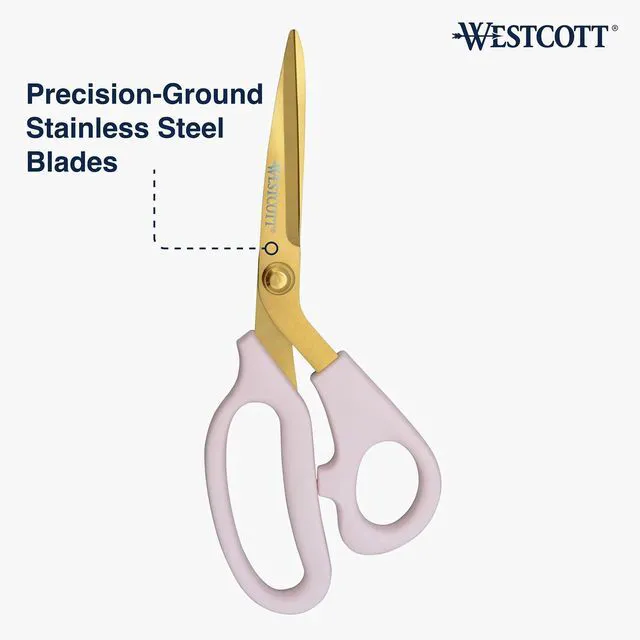 Alt view image 2 of 6 - All-Purpose Kitchen Shears, Pink with Gold Blades - Durable Kitchen Shears with Precision-Ground Blades for Easy Cutting and Meal Prep - 8-Inch