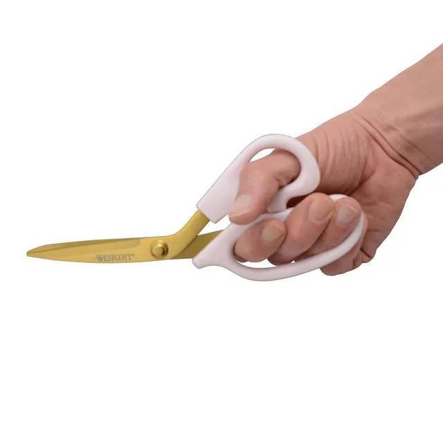 Alt view image 4 of 6 - All-Purpose Kitchen Shears, Pink with Gold Blades - Durable Kitchen Shears with Precision-Ground Blades for Easy Cutting and Meal Prep - 8-Inch
