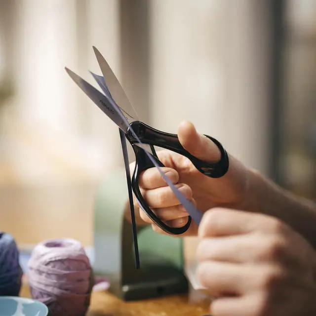 Alt view image 4 of 6 - 7" Student Scissors for Kids Ages 12-14, School & Crafting, Black | Scissors with Precise Blades for School or Crafting, Ergonomic Handles Designed for Older Kids, Back to School Supplies