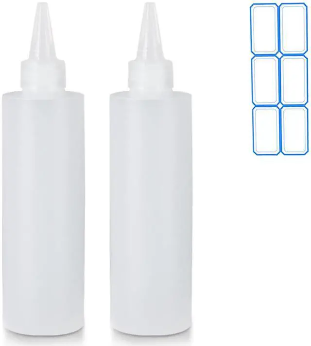 Main image of 2 Pack 10 Oz (300ml) Condiment Squeeze Bottles, Leak Proof, Refillable | Condiment Container for Kitchen Use, Great for Ketchup, Mustard, Syrup, Sauces, Dressing and Oil