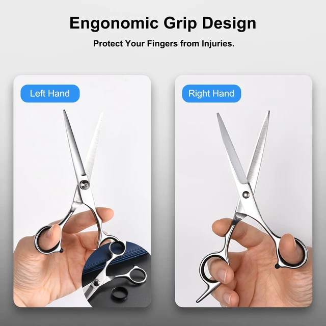 Alt view image 4 of 6 - Hair Cutting Scissors, Stainless Steel Barber Shears, Men Women | 6.5 inch trimming scissors kit for salon and home. Sharp edge for precise cutting on all hair types.