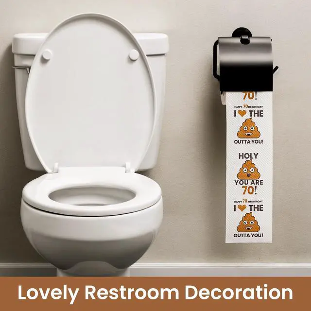 Alt view image 4 of 7 - 70th Birthday Gifts for Men Him Women Her Toilet Roll Paper | Can-shaped Package, Unique, Funny - 70th Birthday Decorations, Party Favors - 70 Years Old Gift Ideas for Family, Friends