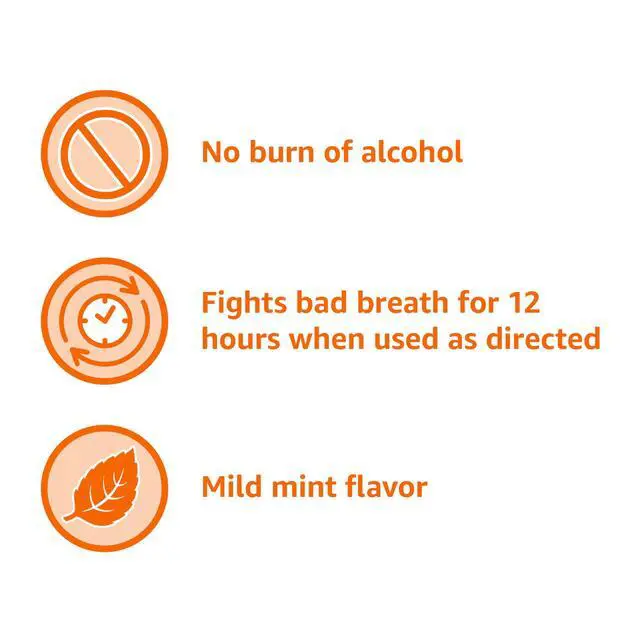 Alt view image 2 of 4 - Breath Defense Oral Rinse, Mild Mint, Fights Bad Breath for 12 Hours, 10 fl oz, Pack of 1