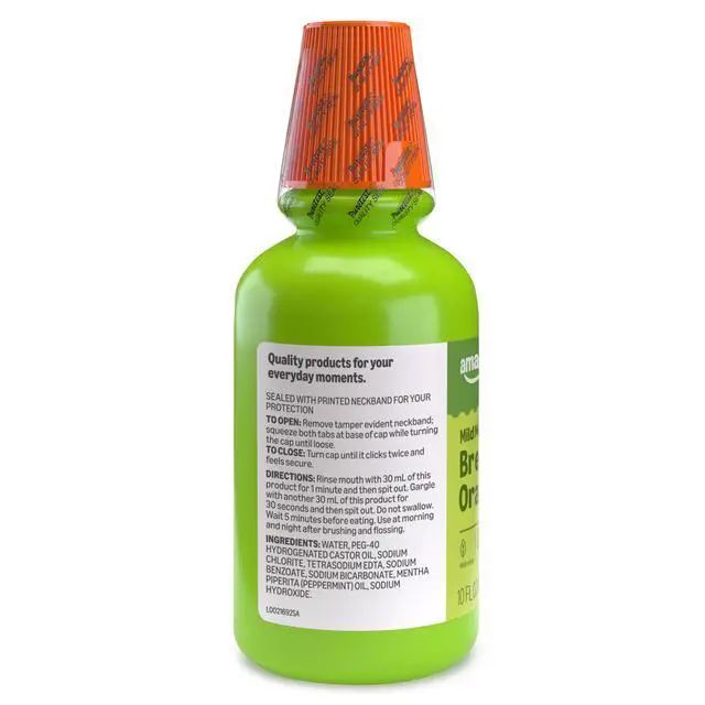 Alt view image 3 of 4 - Breath Defense Oral Rinse, Mild Mint, Fights Bad Breath for 12 Hours, 10 fl oz, Pack of 1