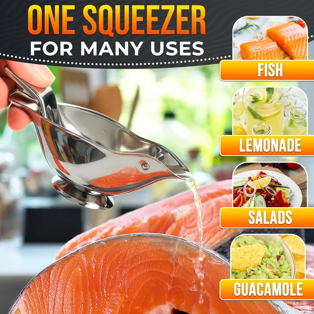 Alt view image 5 of 7 - Bird Lemon Squeezer with Pour Spout, Tiny Stainless Steel Slice Press | Cute Citrus Wedge Juicer for Limes, Mess-Free, Dishwasher Safe, a Mini Travel Size for Tea Service, Seafood, and Cocktails