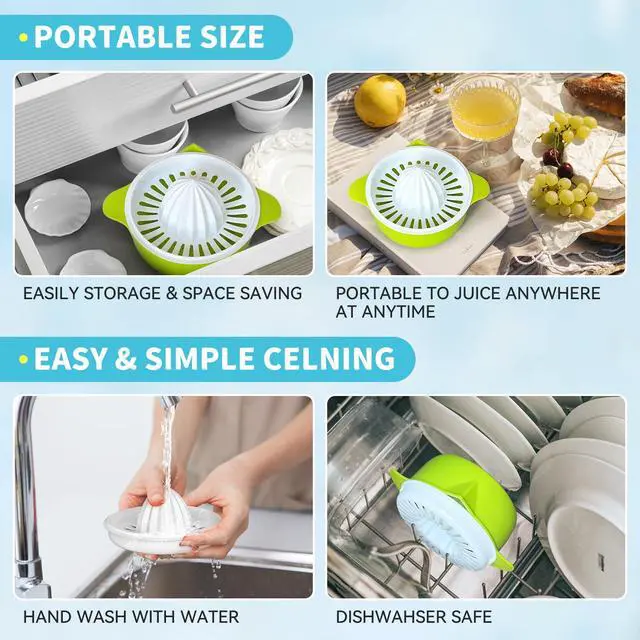 Alt view image 7 of 7 - Citrus Juicer, Lemon Squeezer Orange Fruit Manual Hand Juicers with Pouring Spout, 250ml