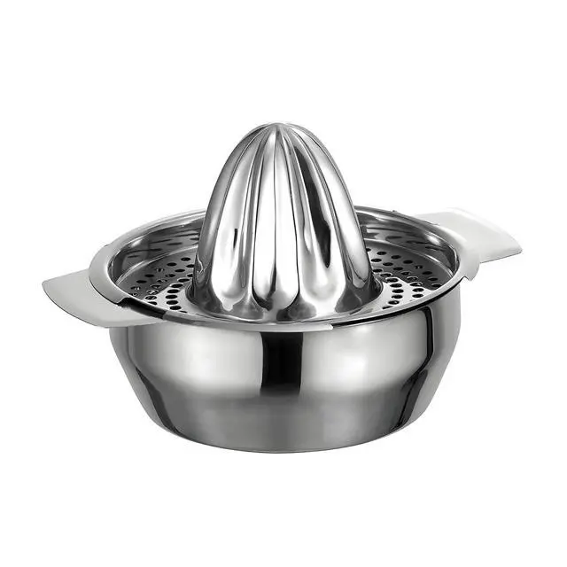 Alt view image 4 of 7 - Lemon Orange Squeezer, Manual Juicer Stainless Steel Citrus Juicer Hand Press Lemon Squeezer with Bowl Juicer Strainer