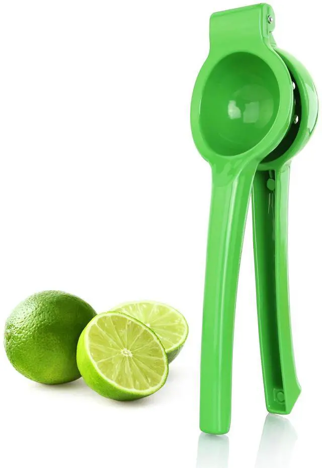 Main image of Lime Squeezer, Commercial Restaurant Grade Enameled Aluminum Citrus Press, Manual Hand Juicer for Limes, Lemons, and Small Citrus, Green