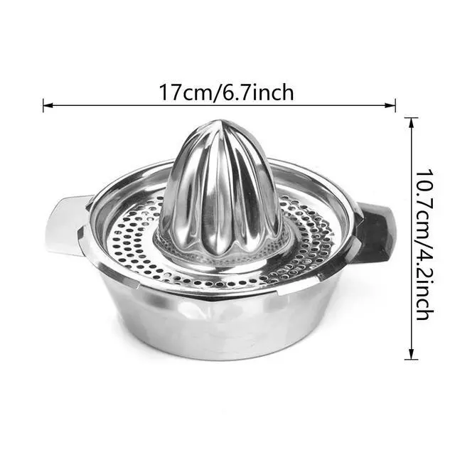 Alt view image 2 of 7 - Stainless Steel Citrus Orange Juicer Lemon Lime Fruit Hand Squeezer Kitchen Tool