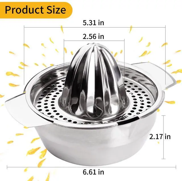 Alt view image 2 of 7 - Stainless Steel Fruit Lemon Juicer,Manual Juicers Fruit Hand Squeezer For Kitchen Tool