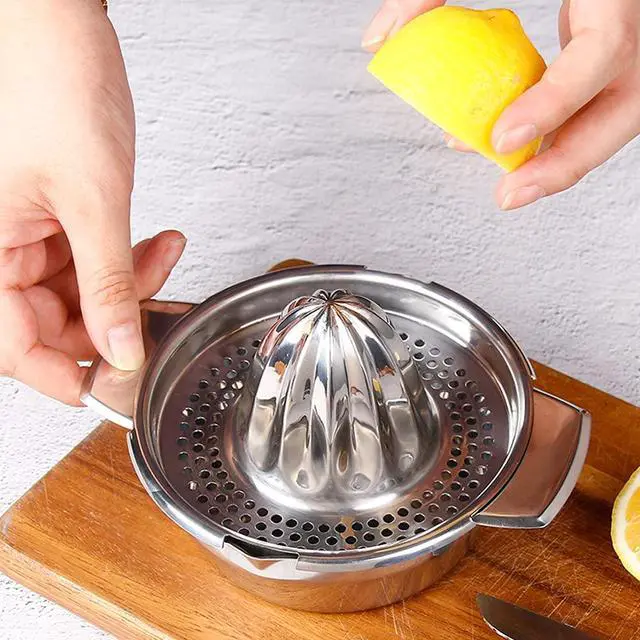 Alt view image 7 of 7 - Stainless Steel Citrus Orange Juicer Lemon Lime Fruit Hand Squeezer Kitchen Tool