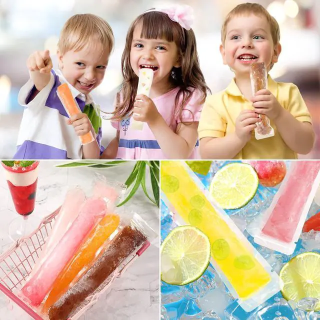 Alt view image 5 of 7 - 120 Pcs Disposable Ice Pop Bags Popsicle Molds With Funnel | Good Quality Popsicle Bags, 2x7.5 Inch, Zip Seals, Easy Fill And Freeze, Ideal for DIY Summer Snacks Yogurt Juice Fruit