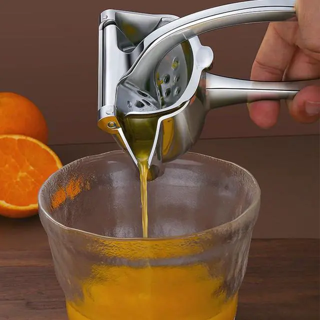 Alt view image 5 of 7 - Orange Pomegranate Lemon Squeezer,Manual Citrus Press,Ergonomic Handles Hand Press Bar(Silver)