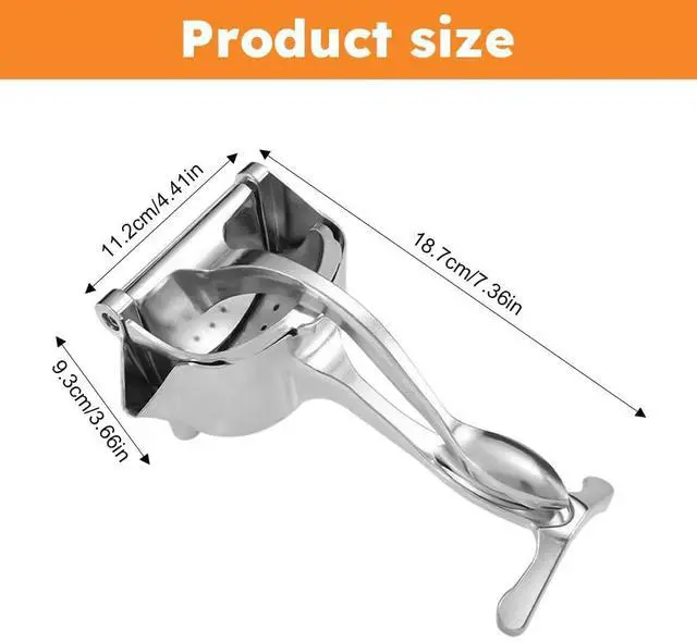 Alt view image 5 of 7 - Juicer Manual,Manual Juicer Hand Press,Exprimidor De Limones Acero Inoxidable,Lime Squeezer for Beer Bottle,Ultimate Juice Squeeze,Lemon Squeezer(Silver)