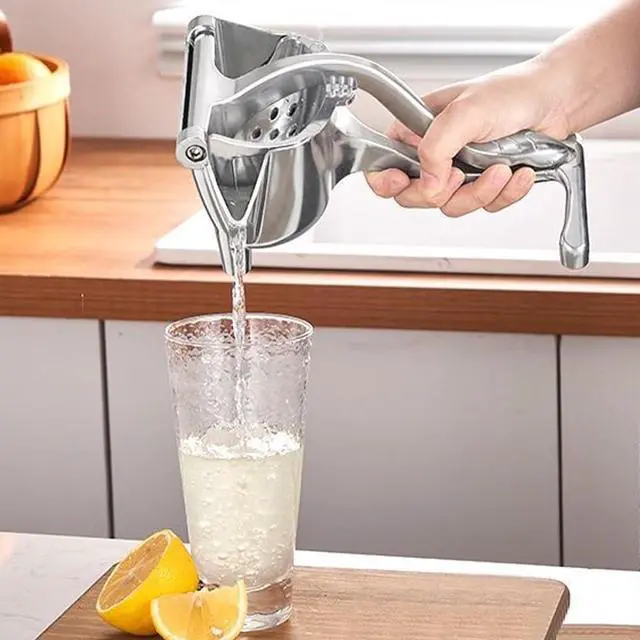 Alt view image 6 of 7 - Juicer Manual,Manual Juicer Hand Press,Exprimidor De Limones Acero Inoxidable,Lime Squeezer for Beer Bottle,Ultimate Juice Squeeze,Lemon Squeezer(Silver)