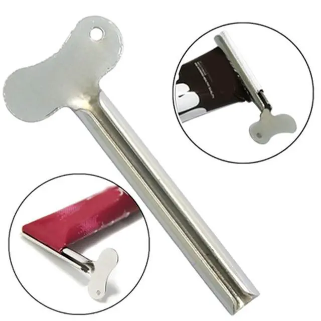 Alt view image 5 of 7 - 2 Pcs Toothpaste Squeezer, Stainless Steel Toothpaste Tube Squeezer, Key Cream Squeezing Paint Squeezer Tube Squeezer Tool, Money Saving Bathroom Tools(Silver)