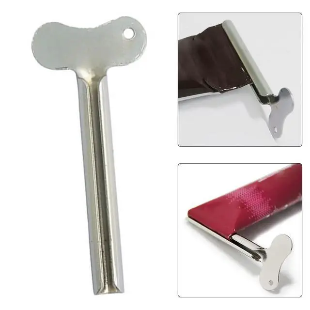 Alt view image 3 of 7 - 2 Pcs Toothpaste Squeezer, Stainless Steel Toothpaste Tube Squeezer, Key Cream Squeezing Paint Squeezer Tube Squeezer Tool, Money Saving Bathroom Tools(Silver)