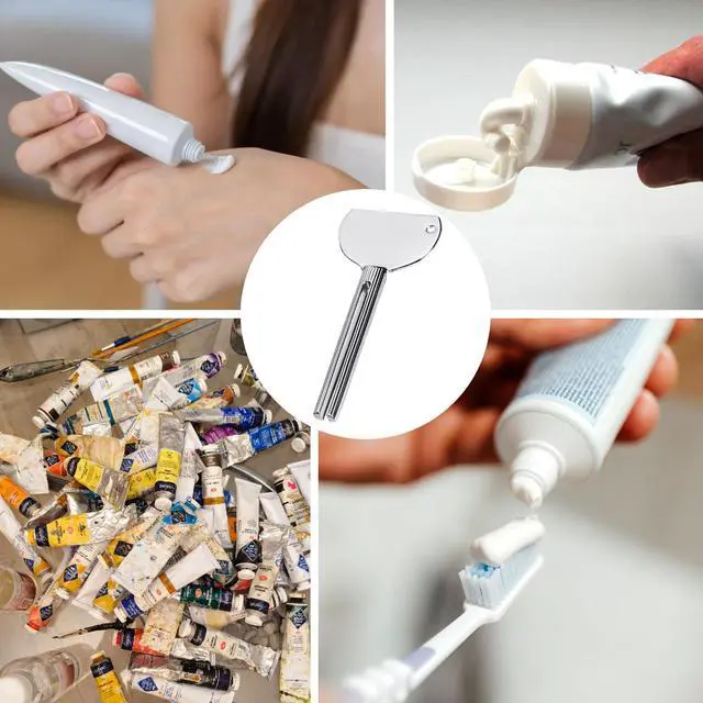 Alt view image 4 of 7 - 3 Pcs Toothpaste Tube Squeezers,Stainless Steel Toothpaste Squeezer,Metal Manual Dispenser Roller Tube Wringer,Tube Key Tooth Paste Squeezer for Home Toothpaste Paint,Cream, Cosmetic and Hair Dye