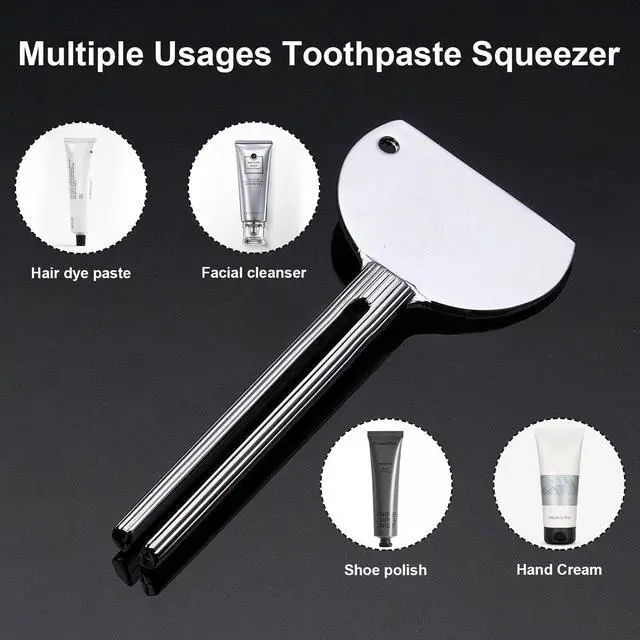 Alt view image 3 of 7 - 3 Pcs Toothpaste Tube Squeezers,Stainless Steel Toothpaste Squeezer,Metal Manual Dispenser Roller Tube Wringer,Tube Key Tooth Paste Squeezer for Home Toothpaste Paint,Cream, Cosmetic and Hair Dye