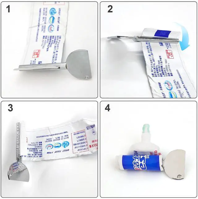Alt view image 6 of 7 - 3 Pcs Toothpaste Tube Squeezers,Stainless Steel Toothpaste Squeezer,Metal Manual Dispenser Roller Tube Wringer,Tube Key Tooth Paste Squeezer for Home Toothpaste Paint,Cream, Cosmetic and Hair Dye