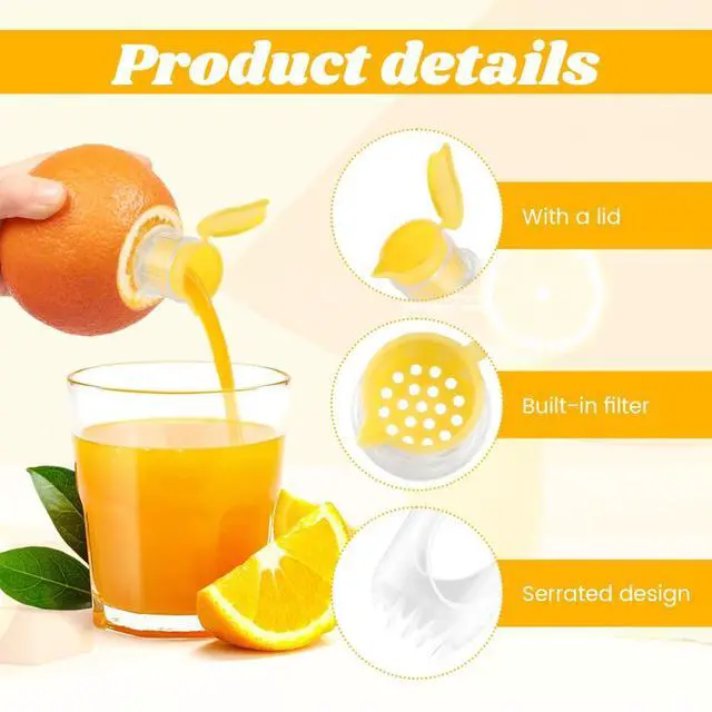Alt view image 3 of 7 - 2 Pcs Mini Lemon Squeezer,with Stainless Steel Grater New Screw Top Lemon Squeezer Manual Portable Orange Squeezer for Seasoning Cooking and Cocktails(SIZE:2 pcs)
