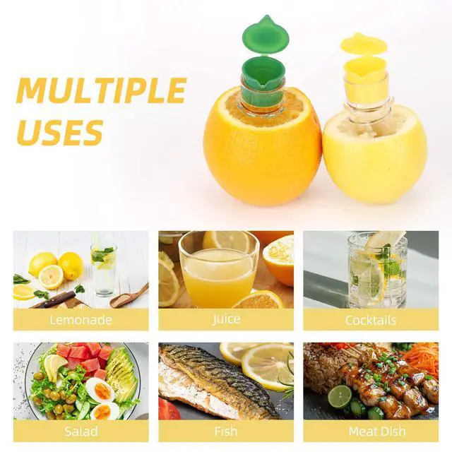 Alt view image 7 of 7 - 4 Pcs Lemon Squeezer, Screw Top Manual Juicer with Built-In Filter Orange Citrus Press, Squeeze Lime for Cocktails, Drinks (2 Yellow+2 Green)