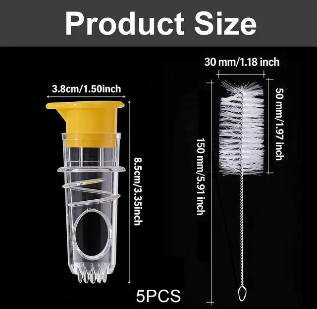 Alt view image 2 of 7 - 4Pcs Compact Lemon Squeezer, and One White Brush, Lemon-Juicer with Easy Grip Handle, Durable Citrus Press for Fresh Lemon Squeeze, Multipurpose Manual Juicer for Kitchen