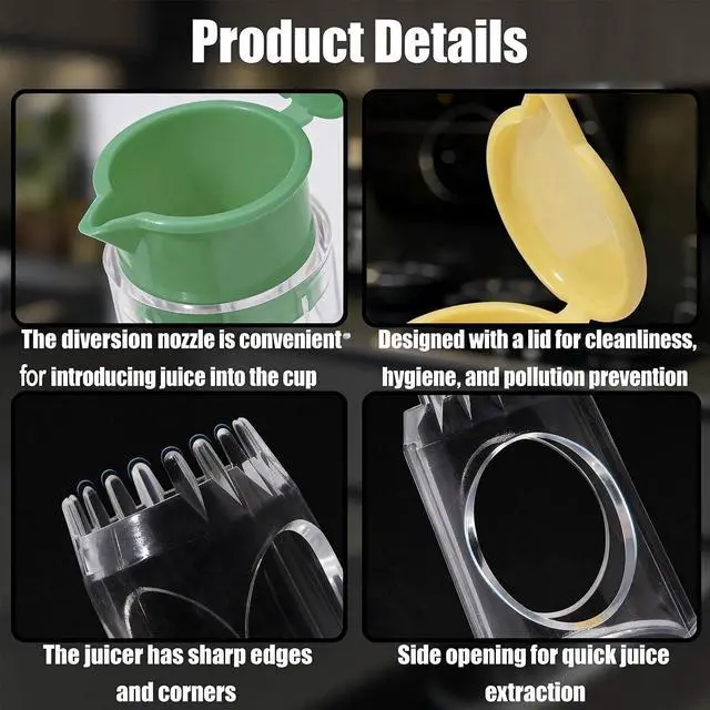 Alt view image 4 of 7 - 4Pcs Compact Lemon Squeezer, and One White Brush, Lemon-Juicer with Easy Grip Handle, Durable Citrus Press for Fresh Lemon Squeeze, Multipurpose Manual Juicer for Kitchen