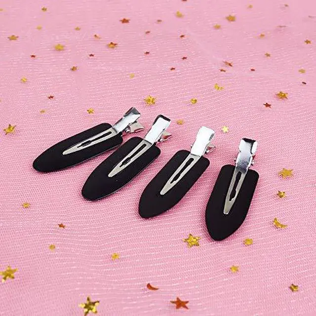 Alt view image 2 of 5 - 6 Pieces No Bend Hair Clips, No Crease Hair Clip for Hairstyling, Makeup Clips for Women and Girls (Black)