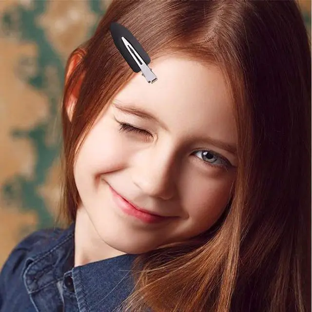 Alt view image 5 of 5 - 6 Pieces No Bend Hair Clips, No Crease Hair Clip for Hairstyling, Makeup Clips for Women and Girls (Black)