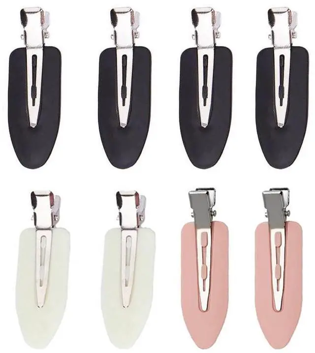Main image of 8 pieces No Bend Hair Clips for unisex, No Crease Hair Clips for Hair Styling and Makeup Application