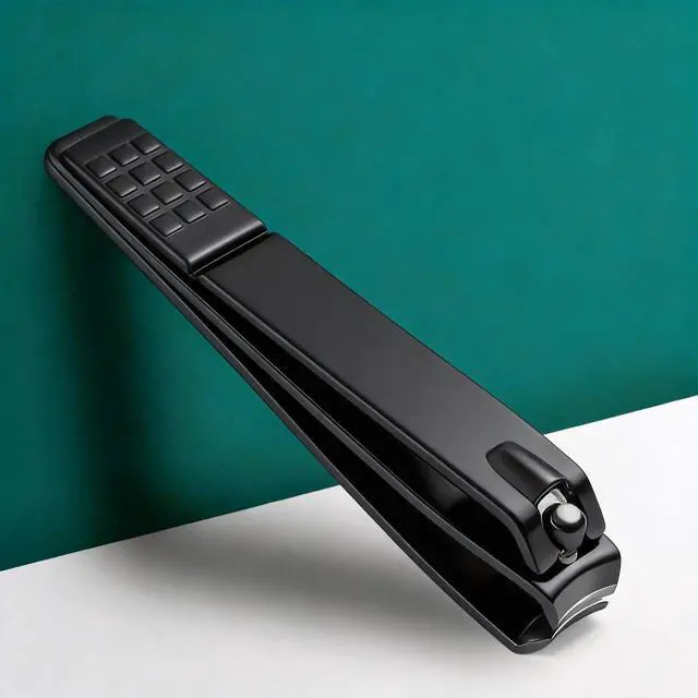 Main image of Black Splash-Proof Nail Clipper - Sharp Blade Fingernail & Toenail Trimmer for Men & Women