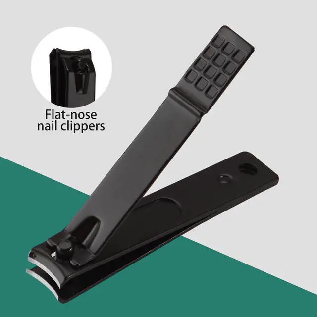 Alt view image 2 of 5 - Black Splash-Proof Nail Clipper - Sharp Blade Fingernail & Toenail Trimmer for Men & Women